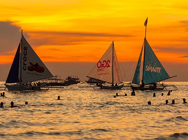 Sunset Sailing Boat